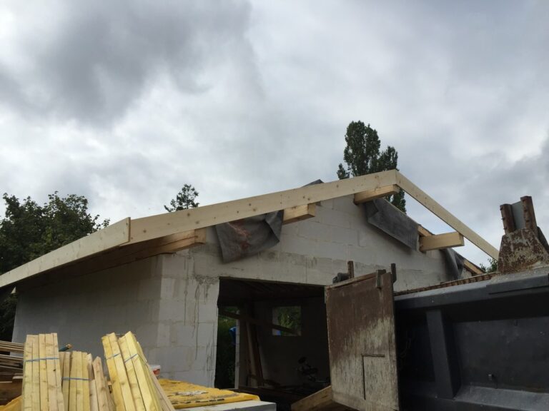 Gros œuvre en cours de construction, Construction Garage (Prévessin-Moëns)